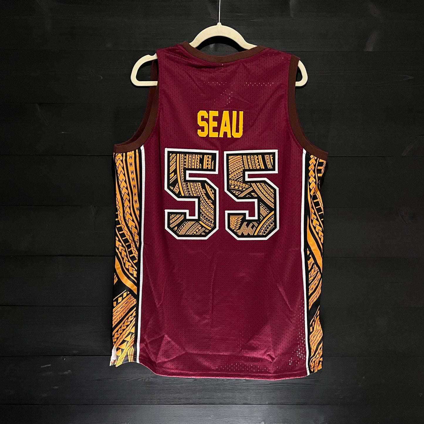 T-001a #55 Maroon Tribal - AVAILABLE STOCK