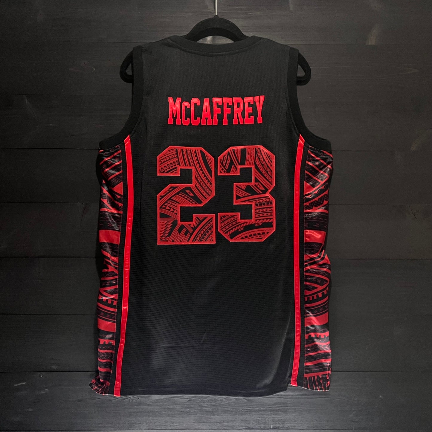 N-483m McCAFFREY #23 SF Black Tribal - MADE TO ORDER