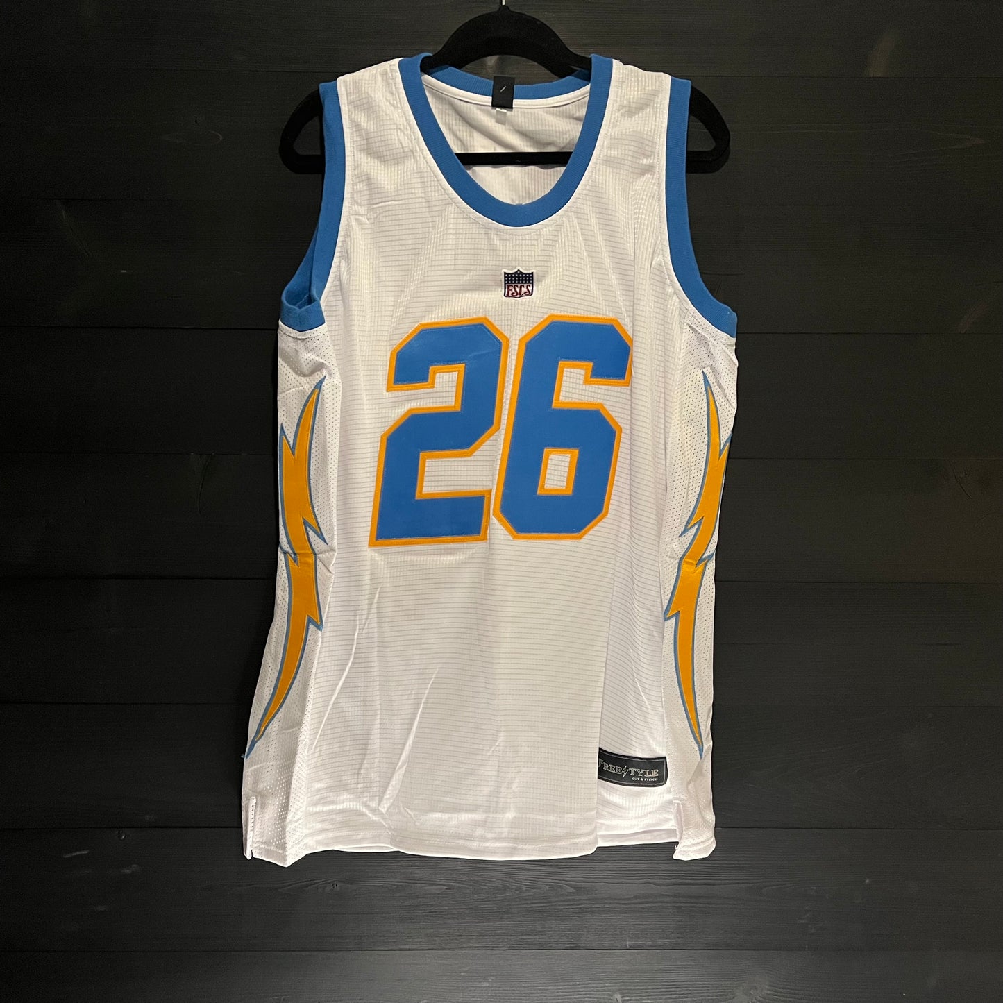B-004m SAMUEL JR. #26 BOLTS White - MADE TO ORDER