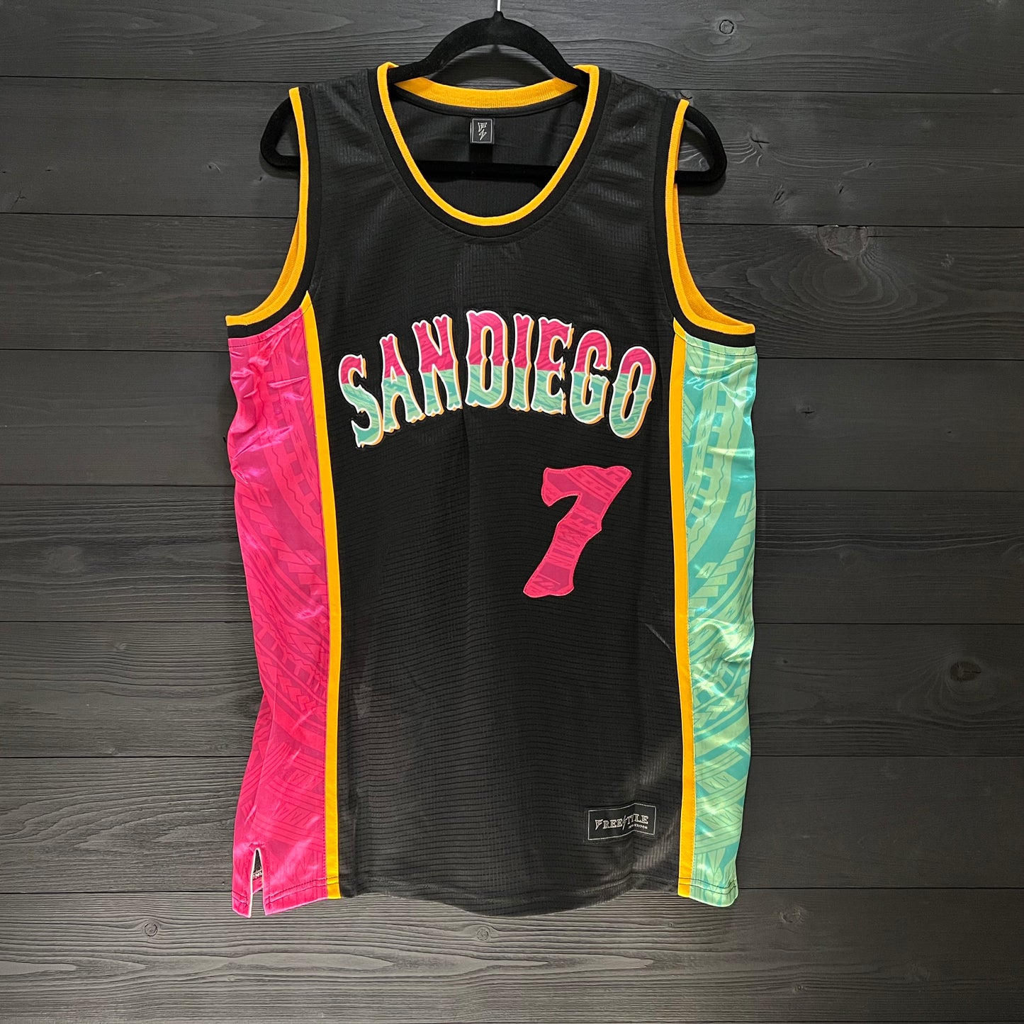 A-004m KIM Hangul Script #7 SD Friars Black City Connect Tribalz - MADE TO ORDER