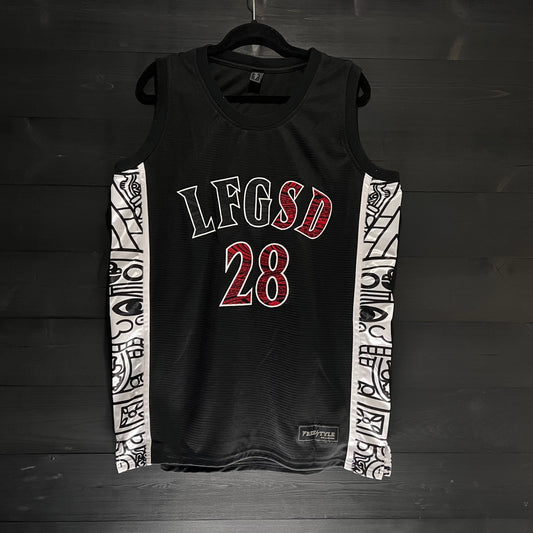 C-011a #28 LFGSD Black White Hiero - AVAILABLE STOCK