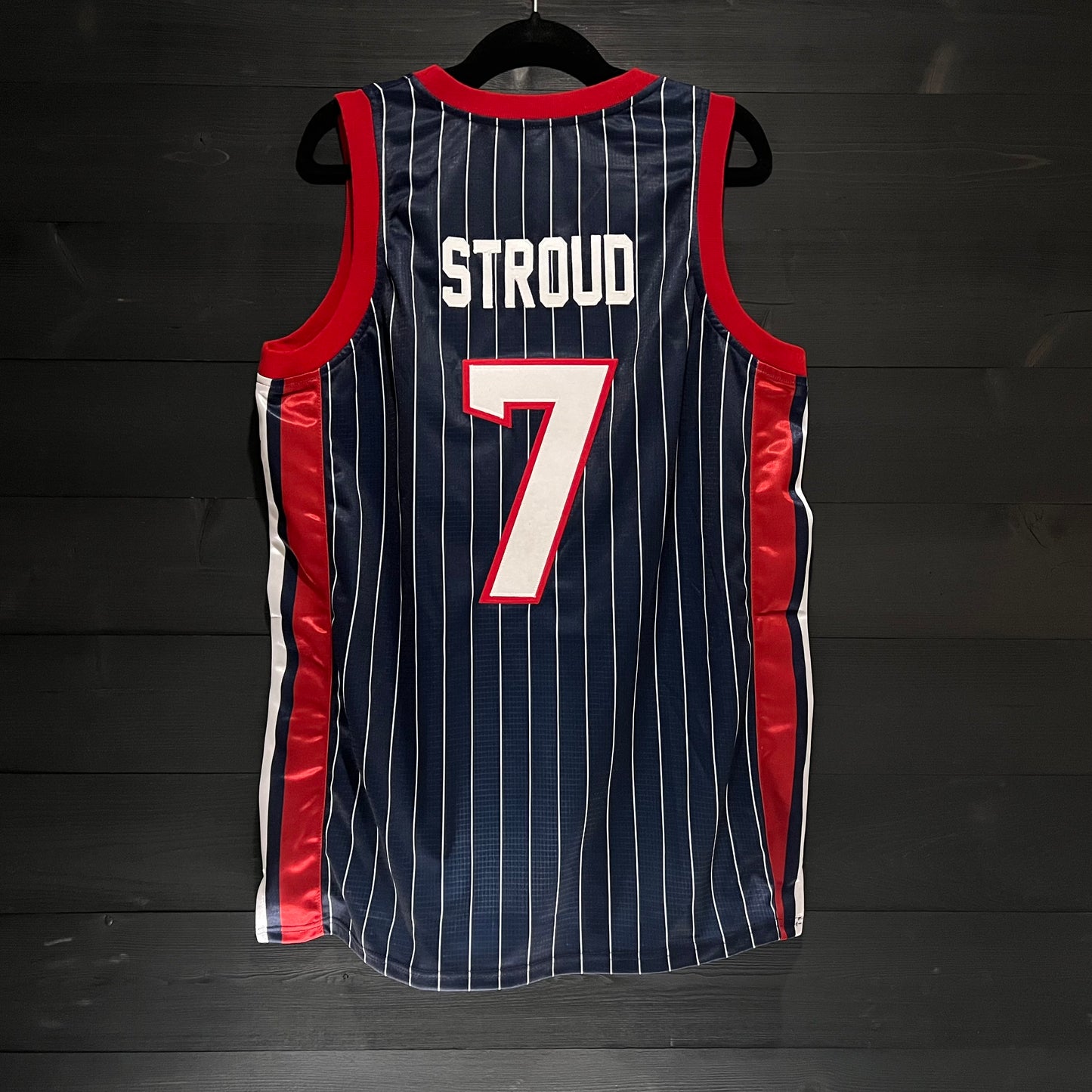 N-211m STROUD #7 HOUSTON Inspired Navy Pinstripe Tribal - Made To Order