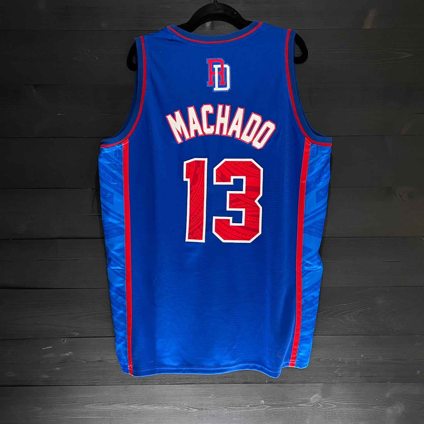 W-151m #13 WBC DR Royal Blue Tribal Basketball Jersey - MADE TO ORDER