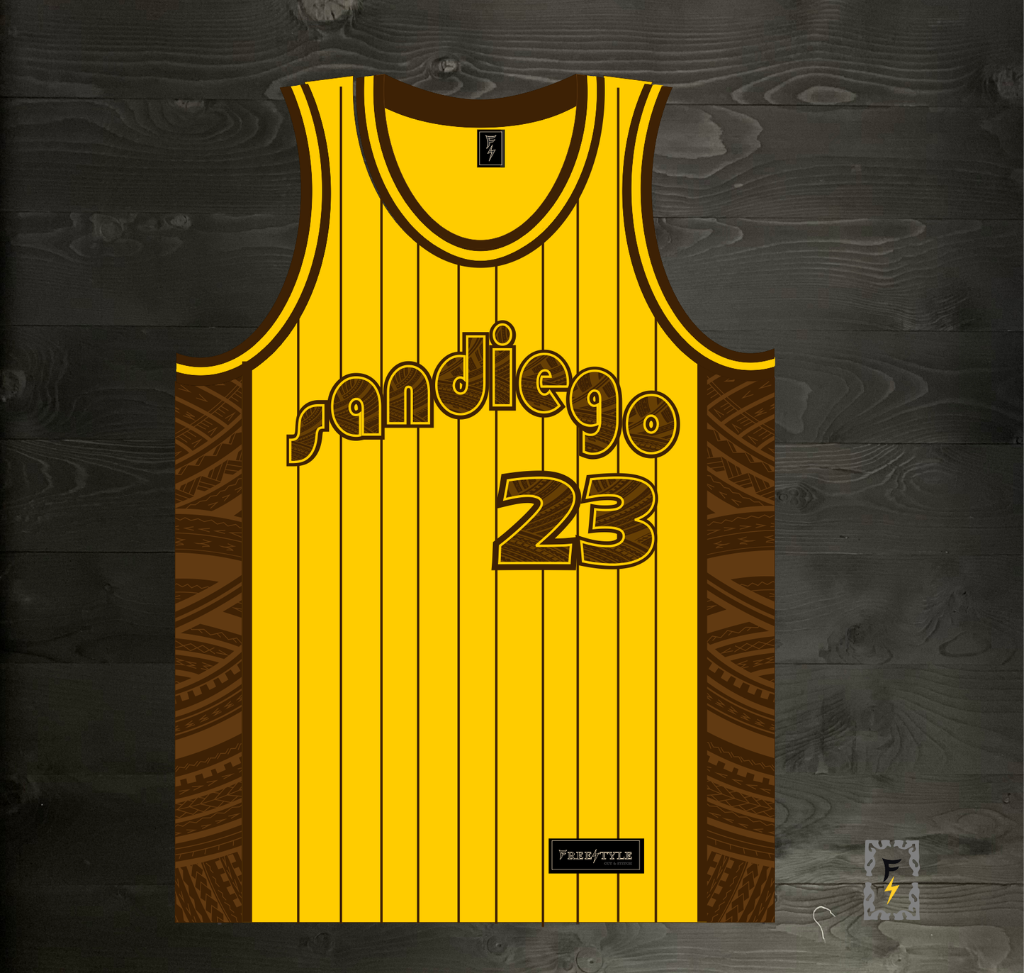 A-025m EL NINO #23 SD 1978 Yellow Pinstripes - MADE TO ORDER