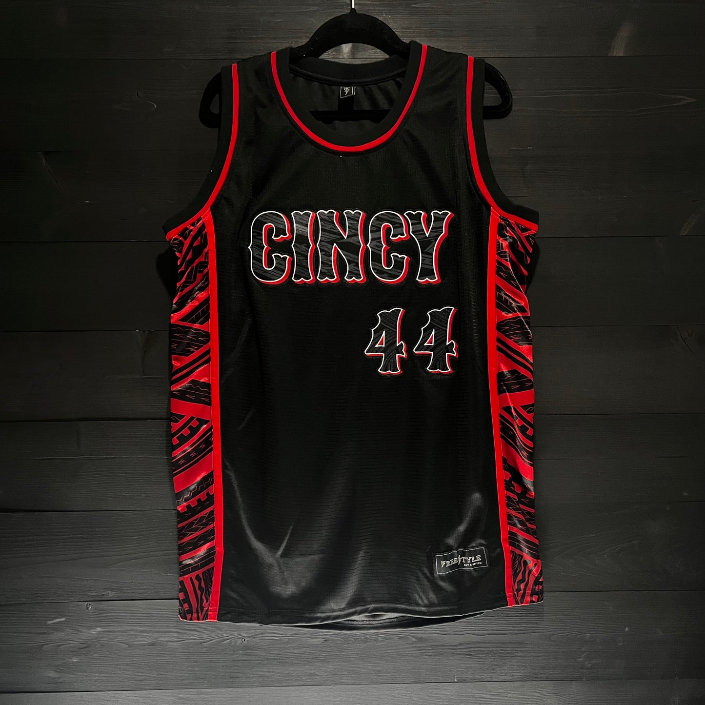 M-360m #44 Black Red Tribal - MADE TO ORDER - ALL SIZES