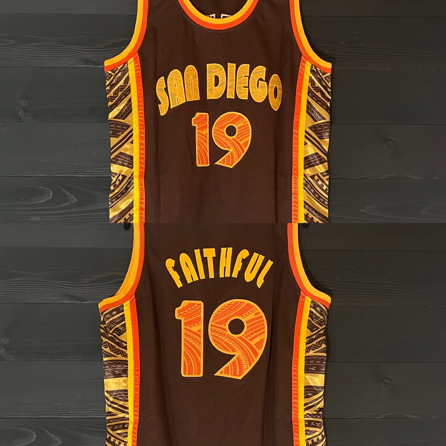 A-002a #19 FAITHFUL Brown Yellow Orange Tribalz- ALL STOCK
