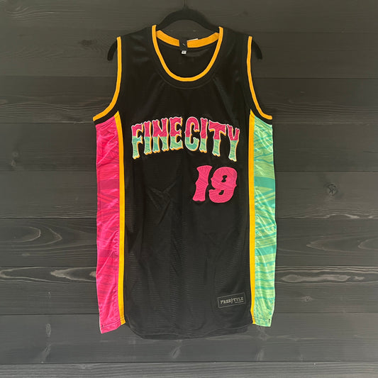 A-004a #19 FINE CITY FAITHFUL Black Mint Pink - ALL SIZES