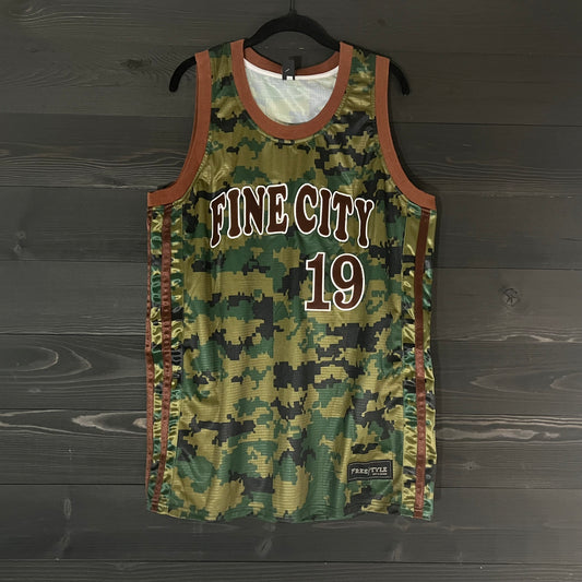 A-009a #13 FINE CITY FAITHFUL Forest Camo - ALL STOCK