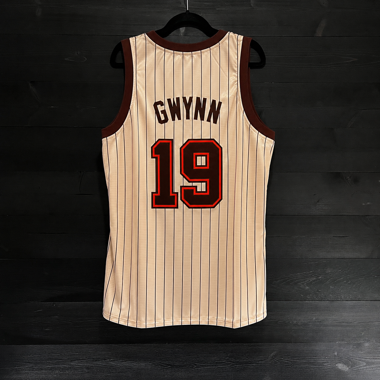 A-012a #19 Creme Orange Brown Pinstripes - ALL SIZES