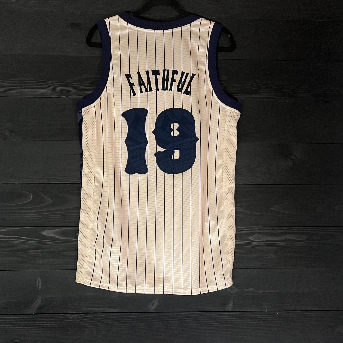 A-050a #19 FINE CITY FAITHFUL Creme Navy Pinstripes - ALL SIZES