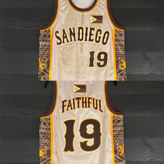 A-102m #19 SD FAITHFUL Filipino Inspired Creme Brown Barong - MADE TO ORDER