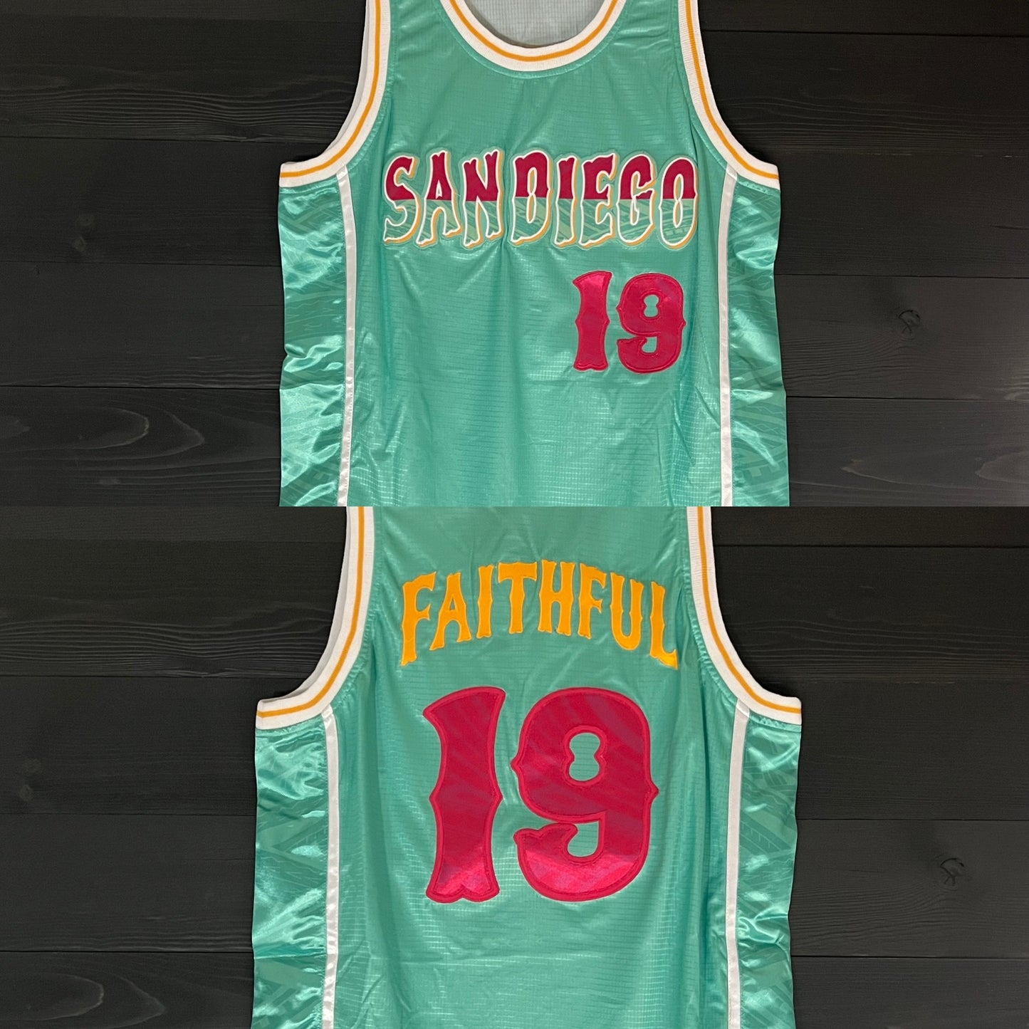 A-104a #19 FAITHFUL Mint Pink Tribal - ALL STOCK