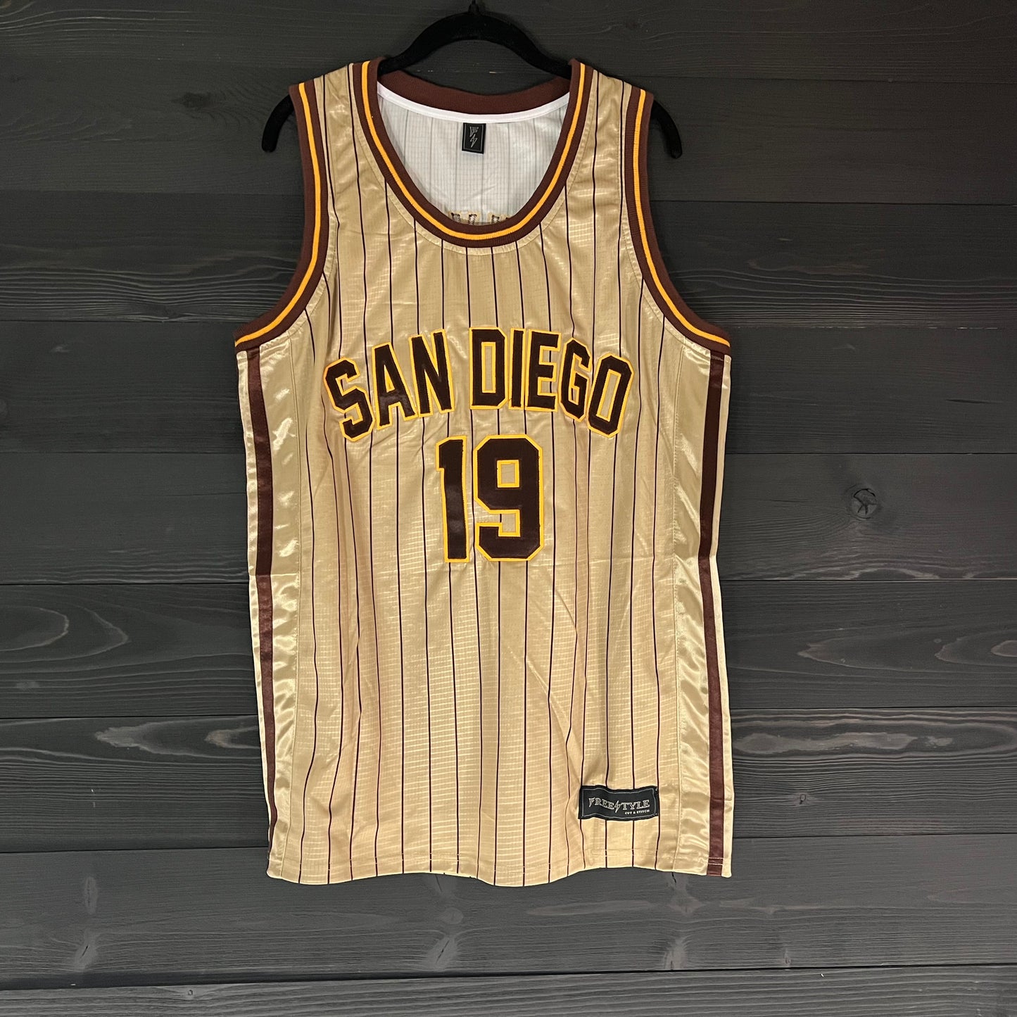 A-105a #19 Sand Brown Yellow Brown Pinstripes - ALL STOCK