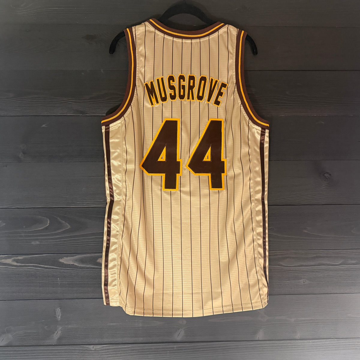 Youth #44 - Sand Yellow Brown Pinstripes | AY-105a