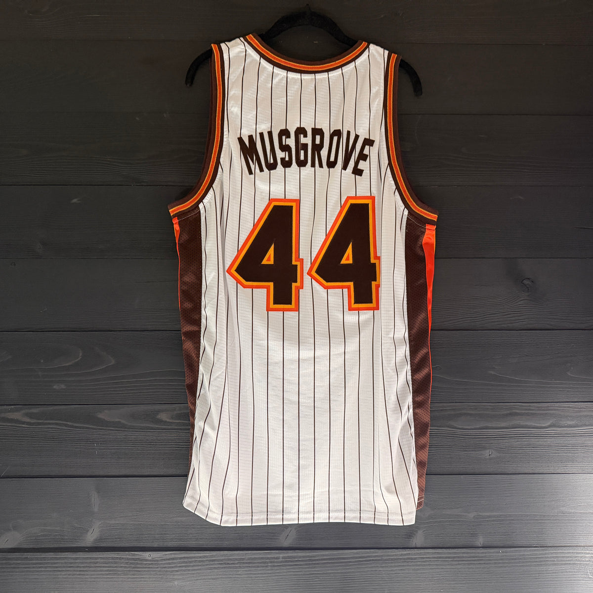 Youth #44 - White Orange Brown Pinstripes | AY-114a