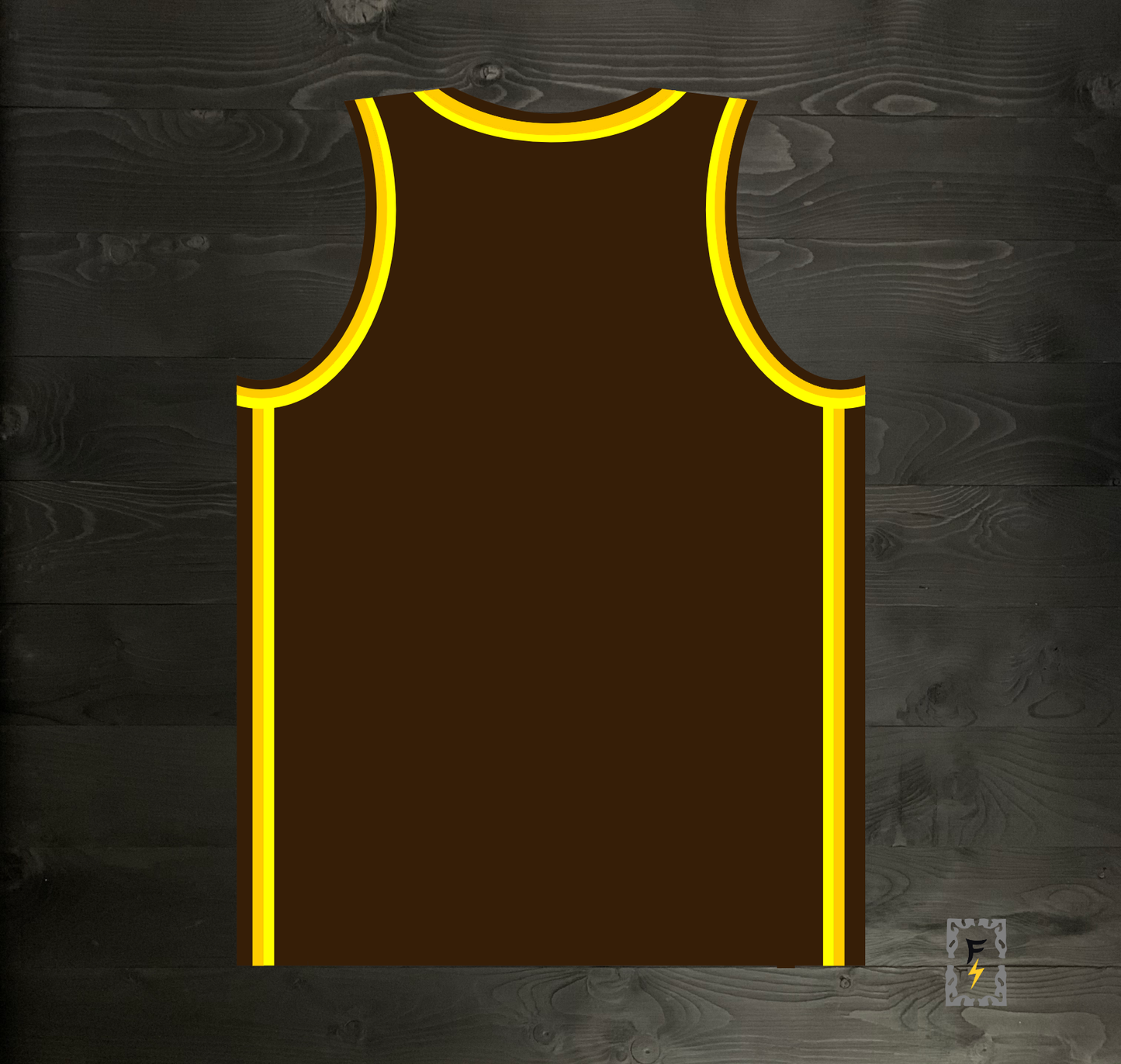 A-116m SD Brown Yellow Basketball Tank Top - MADE TO ORDER