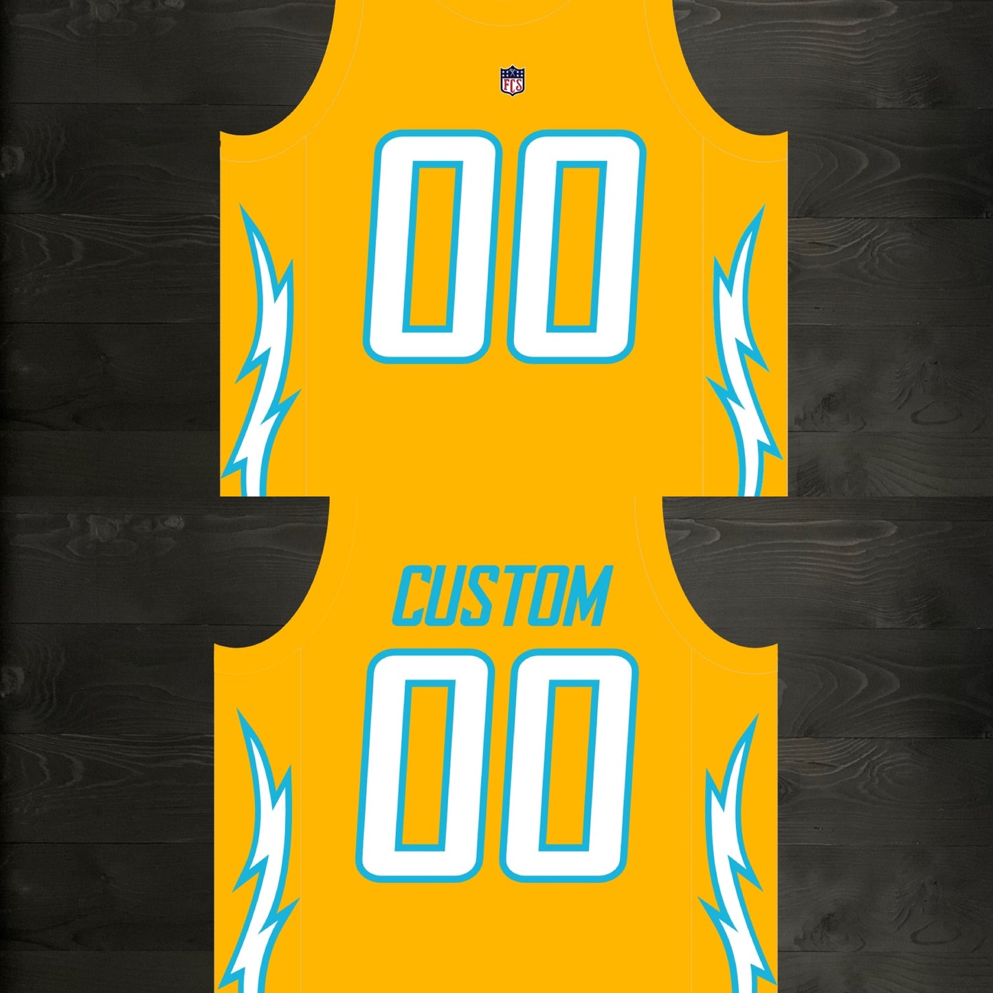 B-009m CUSTOM Name and # Yellow Alternate - MADE TO ORDER