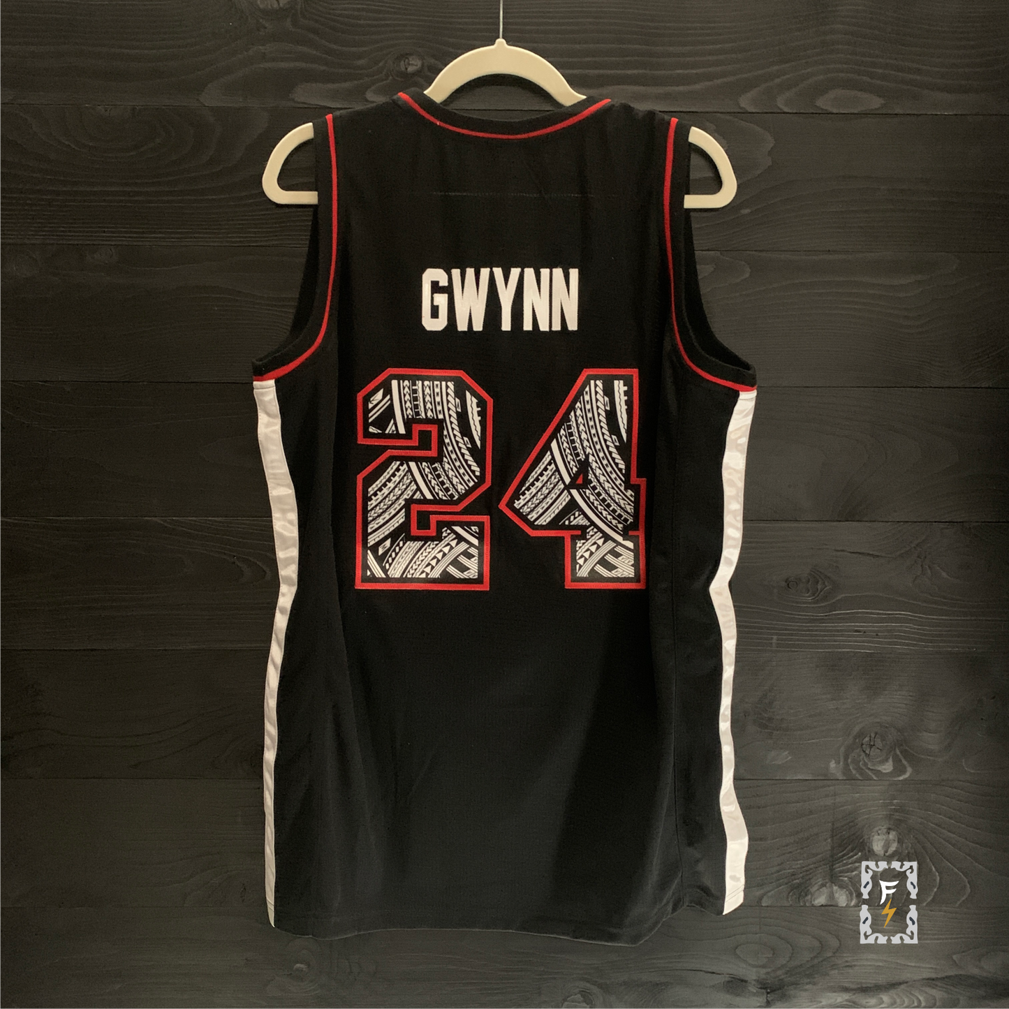 C-001a #24 Daygo State Black Hoops- AVAILABLE STOCK