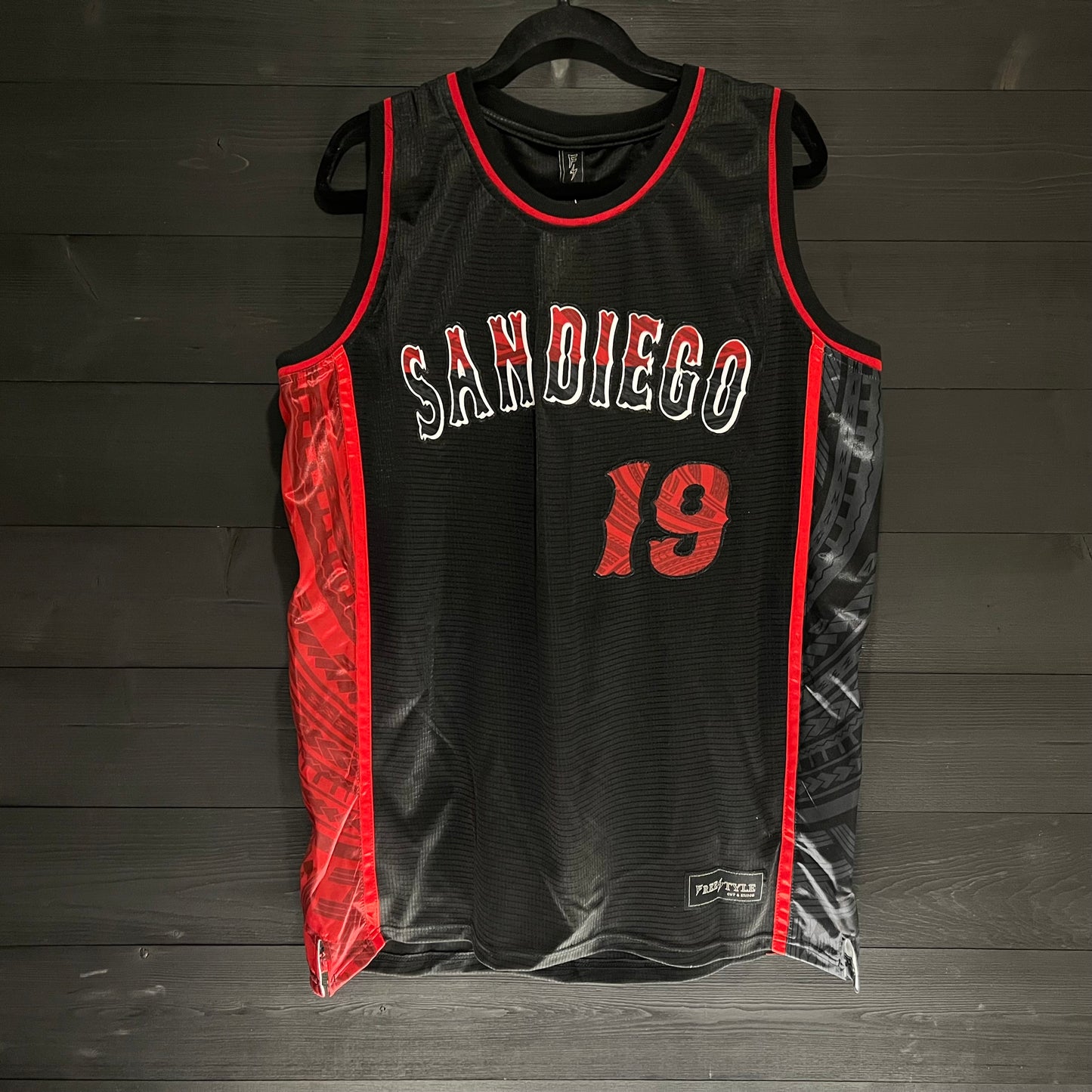 C-010a #19 Black Red City Tribal - AVAILABLE STOCK