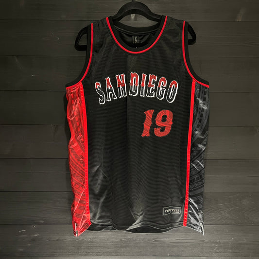 C-010a #19 Black Red City Tribal - AVAILABLE STOCK