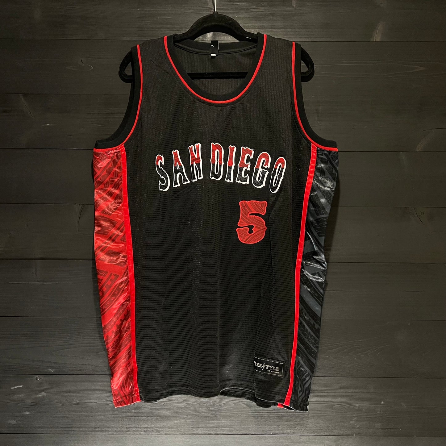 C-010a #5 Black Red City Tribal - AVAILABLE STOCK