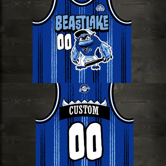 L-001m - CUSTOM NAME # - BEASTLAKE ELL Royal Blue 2025 Basketball Tank - MADE TO ORDER