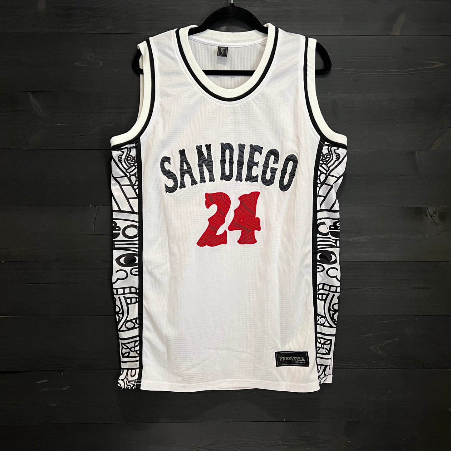 C-014a GWYNN #24 AZTECS White Hieroglyphics - AVAIL STOCK