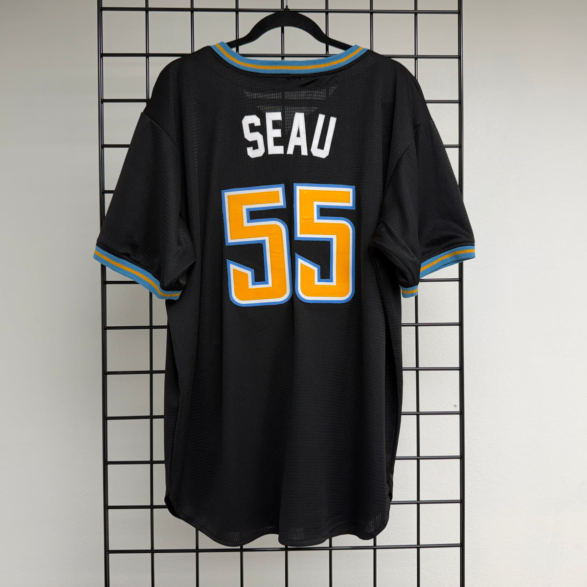 B-041a #55 Black Powder Yellow Gold Baseball - AVAILABLE STOCK