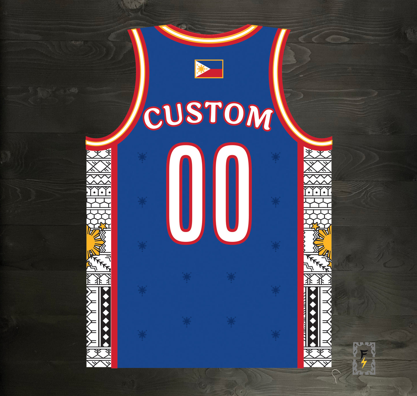 L-100m CUSTOM Name and # Pilipinas Philippines Baseball Group (PBG) Blue Basketball Jersey - MADE TO ORDER
