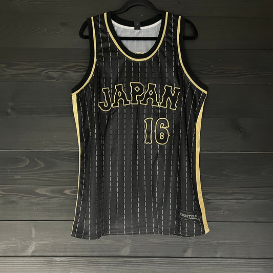 W-051a #16 Japan Black Gold w Pinstripes - ALL STOCK