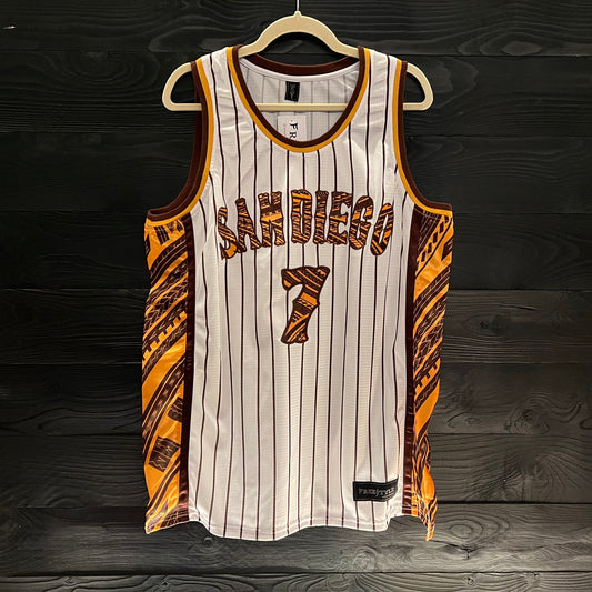 A-001a #7 White Tribalz - CLEARANCE