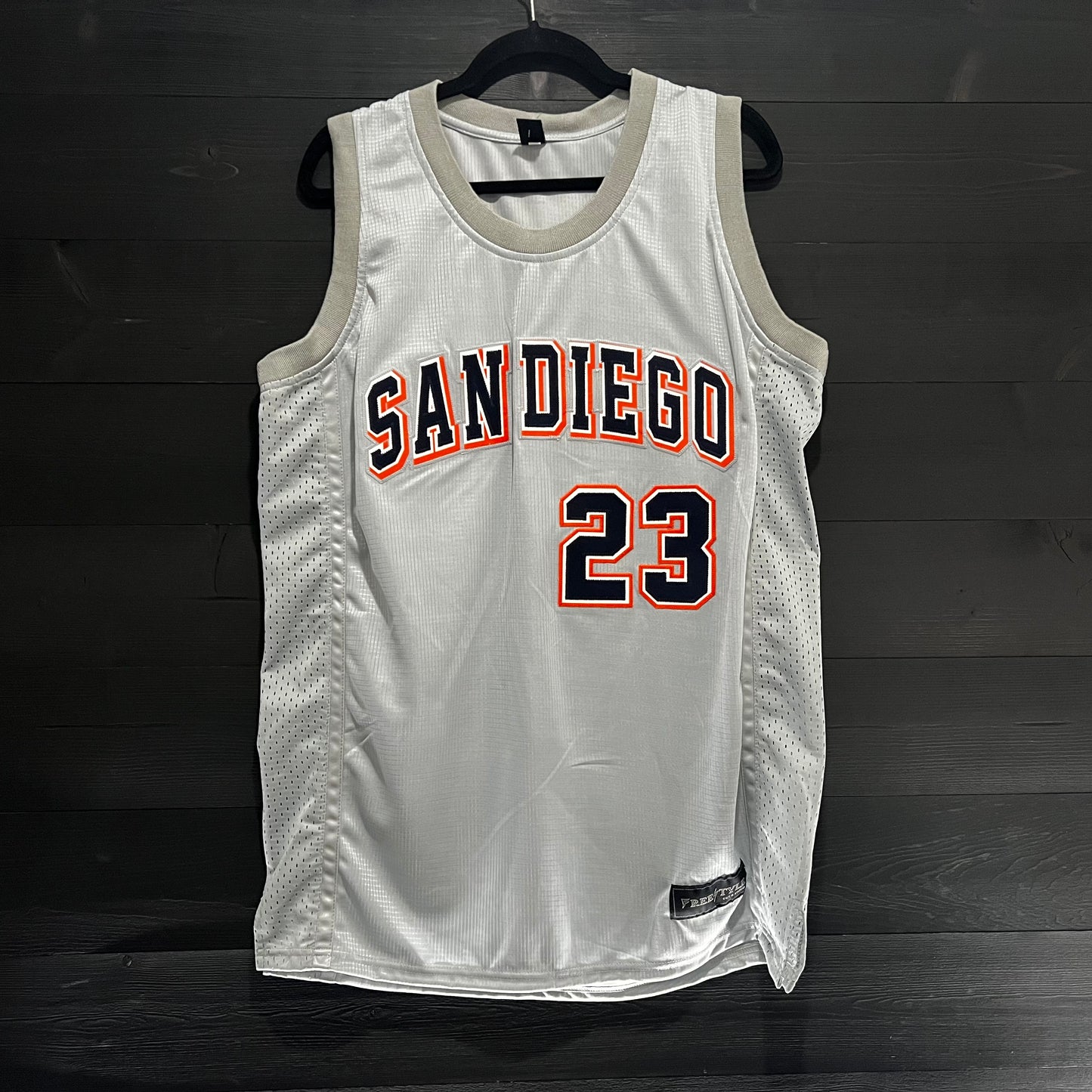 A-013m #23 Gray Navy Orange - MADE TO ORDER - ALL SIZES