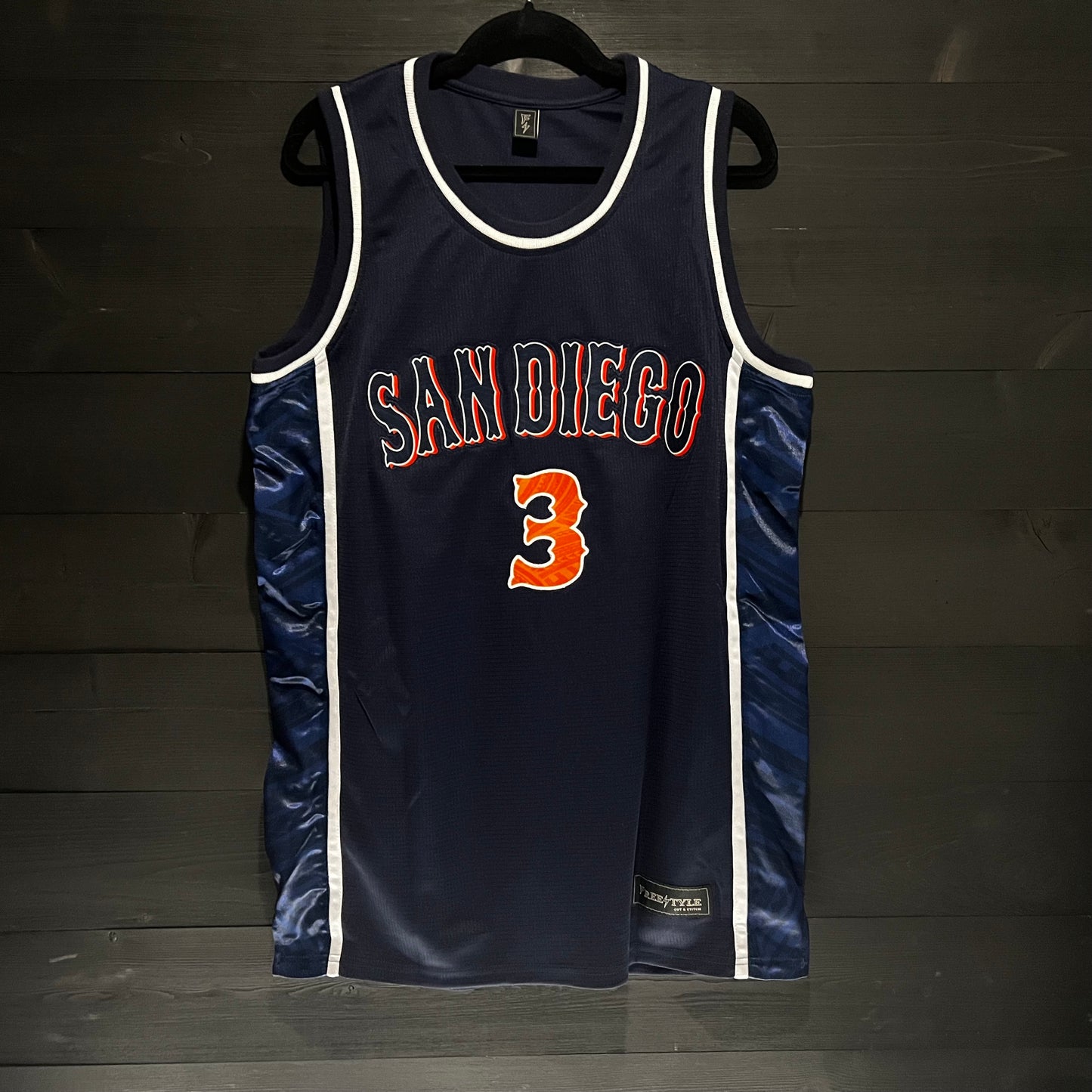 A-022a #3 Navy White Orange Tuscan - ALL STOCK