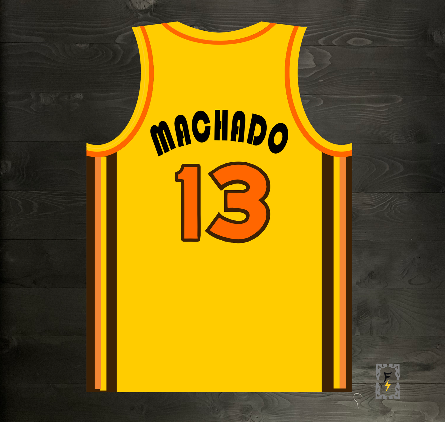 A-101m #13 Yellow Brown Retro ALL SIZES - MADE TO ORDER