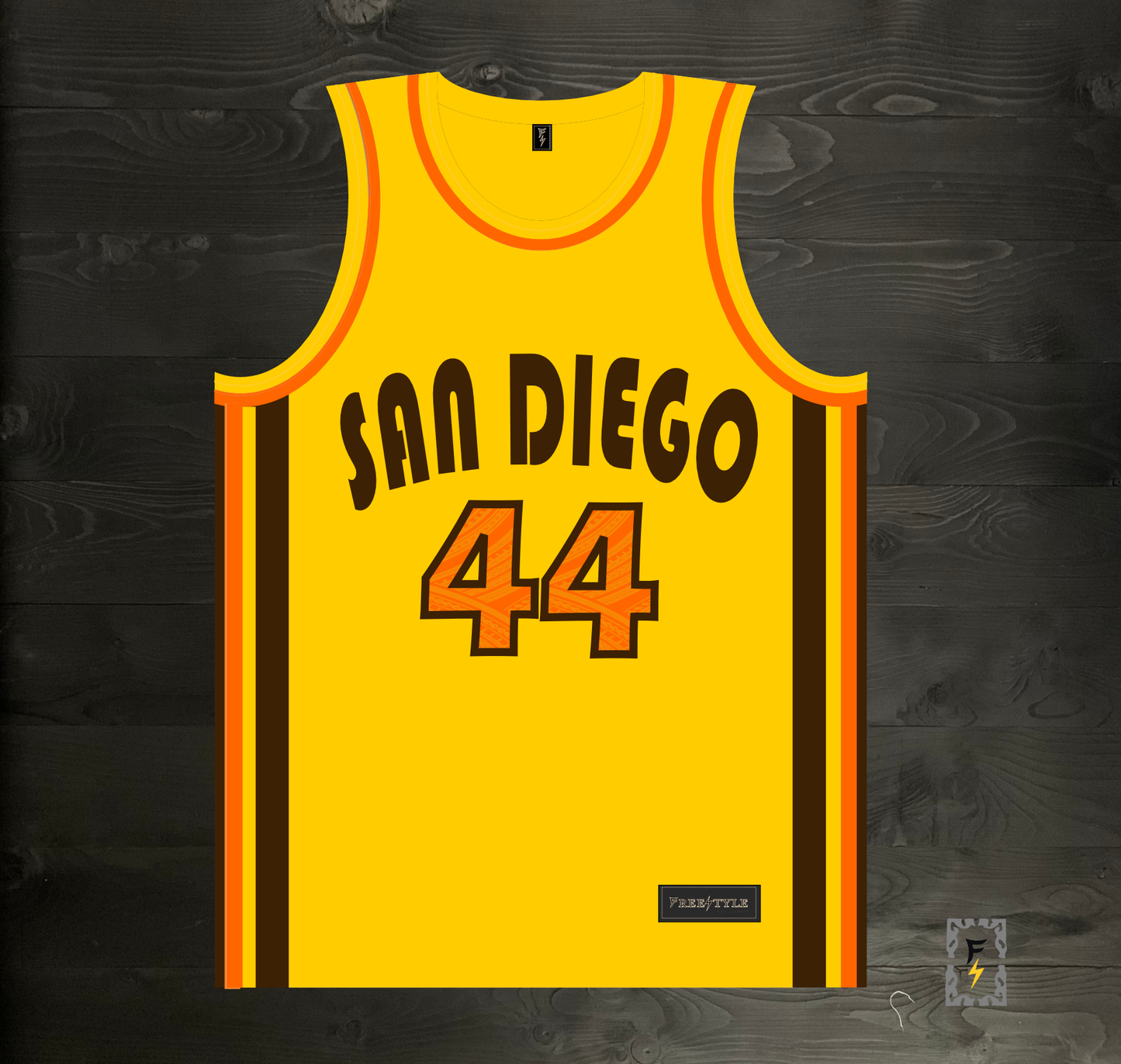 A-101m #44 Yellow Brown Retro ALL SIZES - MADE TO ORDER