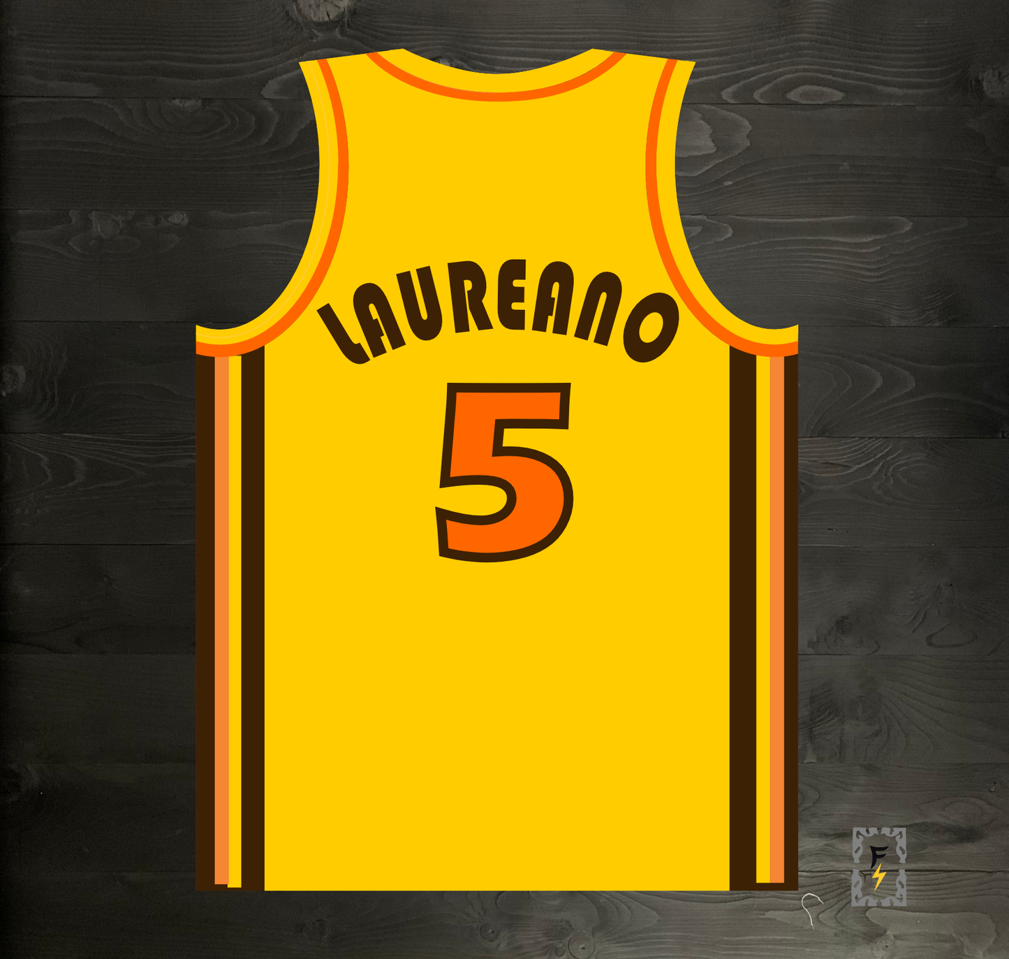 A-101m #5 Yellow Brown Retro ALL SIZES - MADE TO ORDER