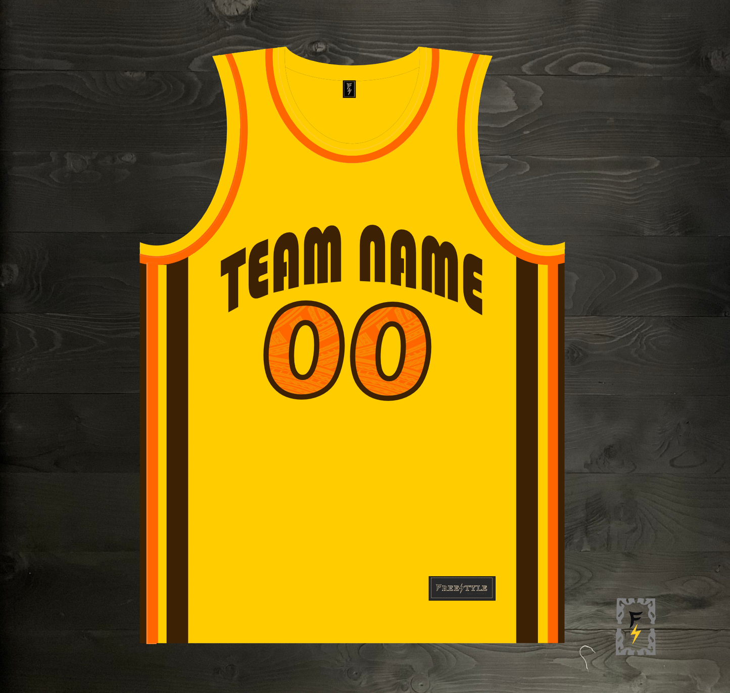 A-101m CUSTOM Team - Yellow Brown Retro ALL SIZES - MADE TO ORDER