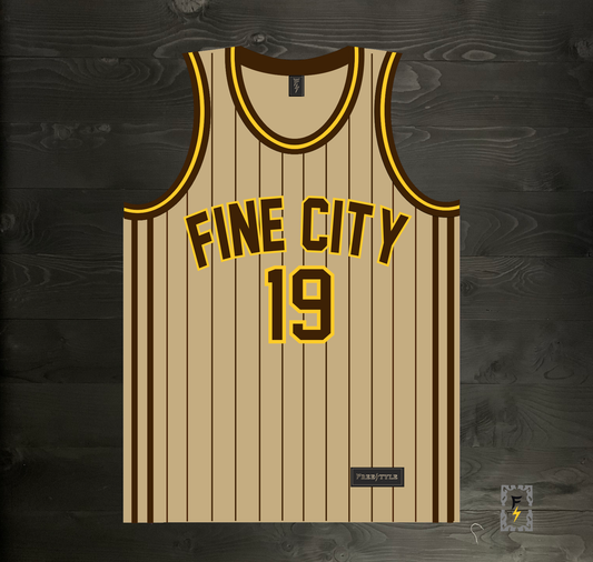 A-105m FINE CITY FAITHFUL #19 Sand Bown Pinstripes - MADE TO ORDER