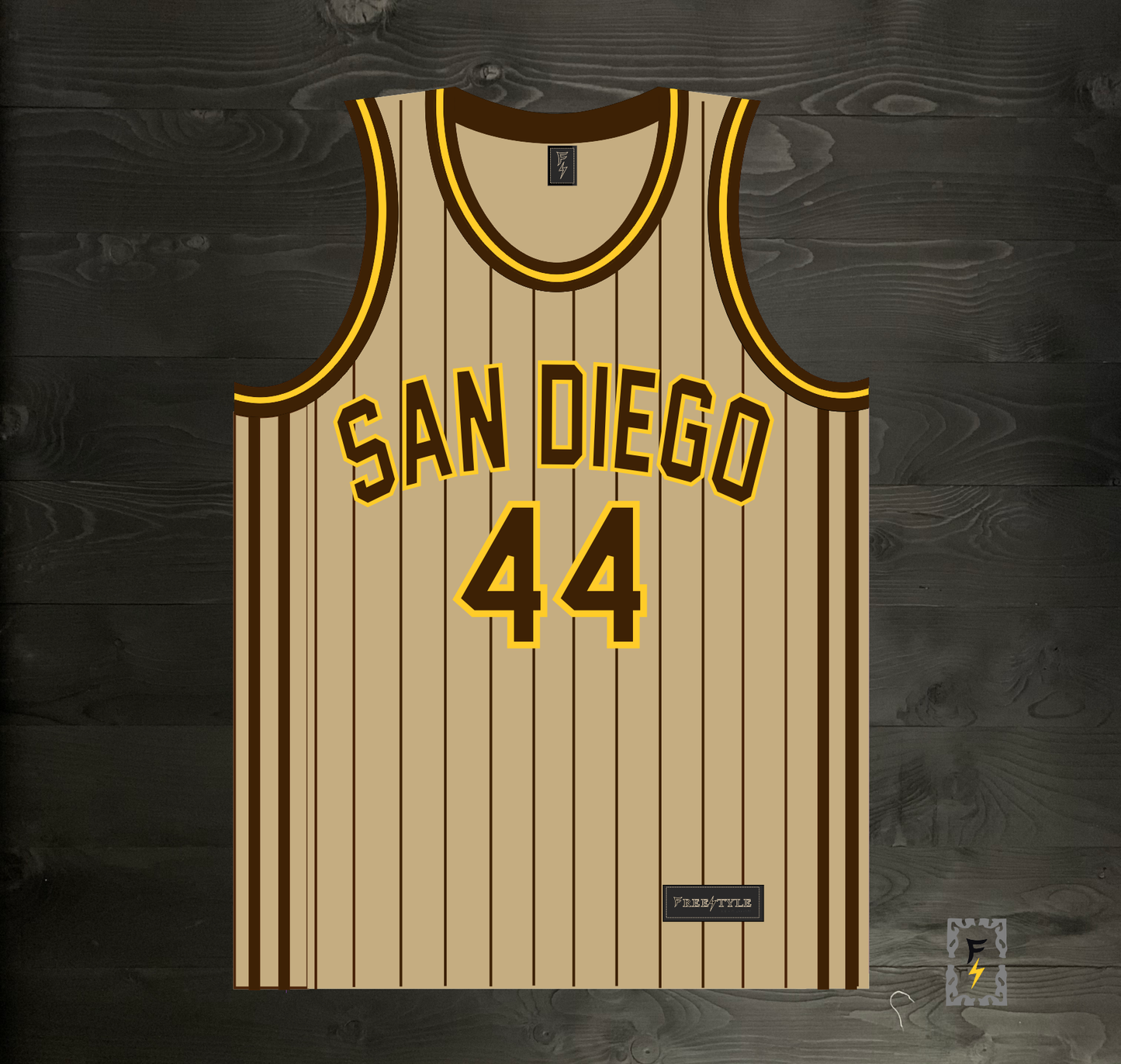 A-105m NO NO JOE #44 Sand Bown Pinstripes - MADE TO ORDER