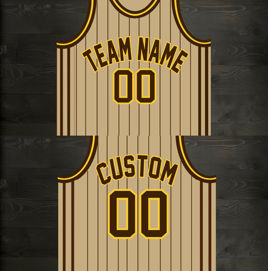 A-105m CUSTOM Team Name and #00 Sand Bown Pinstripes - MADE TO ORDER