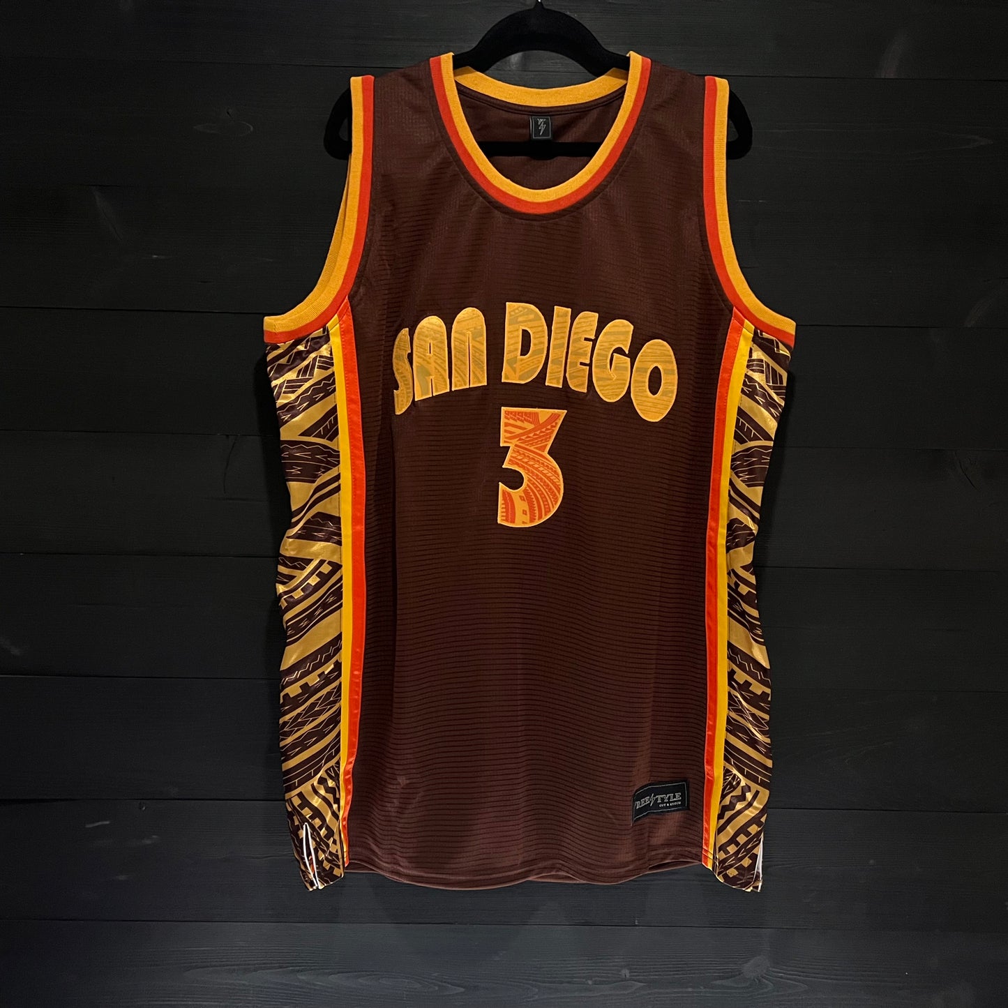 A-002m #3 Brown Orange Tribalz  - MADE TO ORDER - ALL SIZES