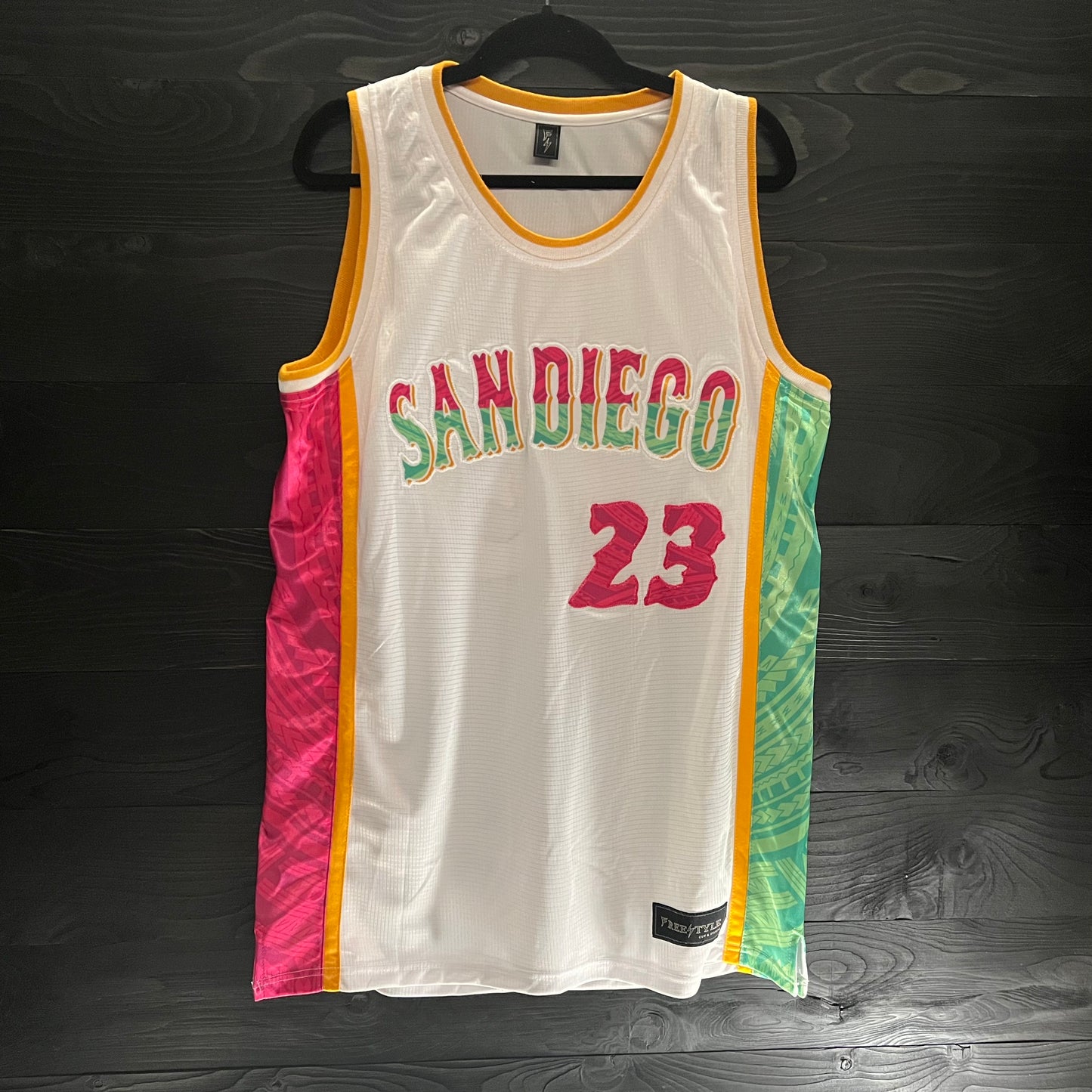 A-003a #23 White Mint Pink - ALL SIZES