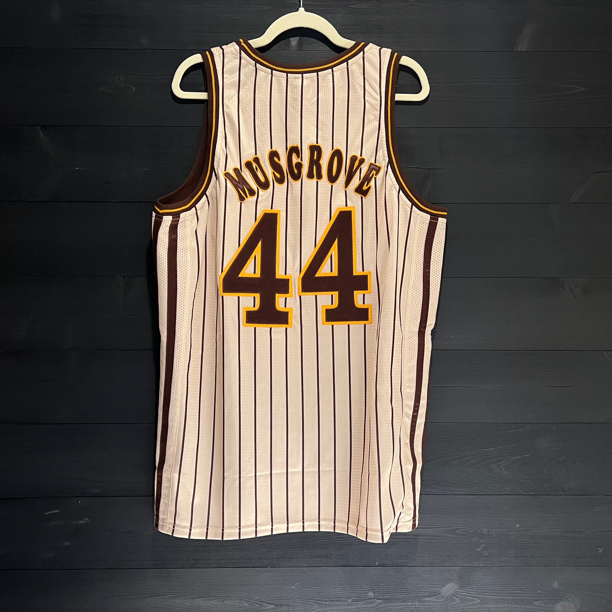 Men #44 - Sand Creme Brown Pinstripes | AM-006a