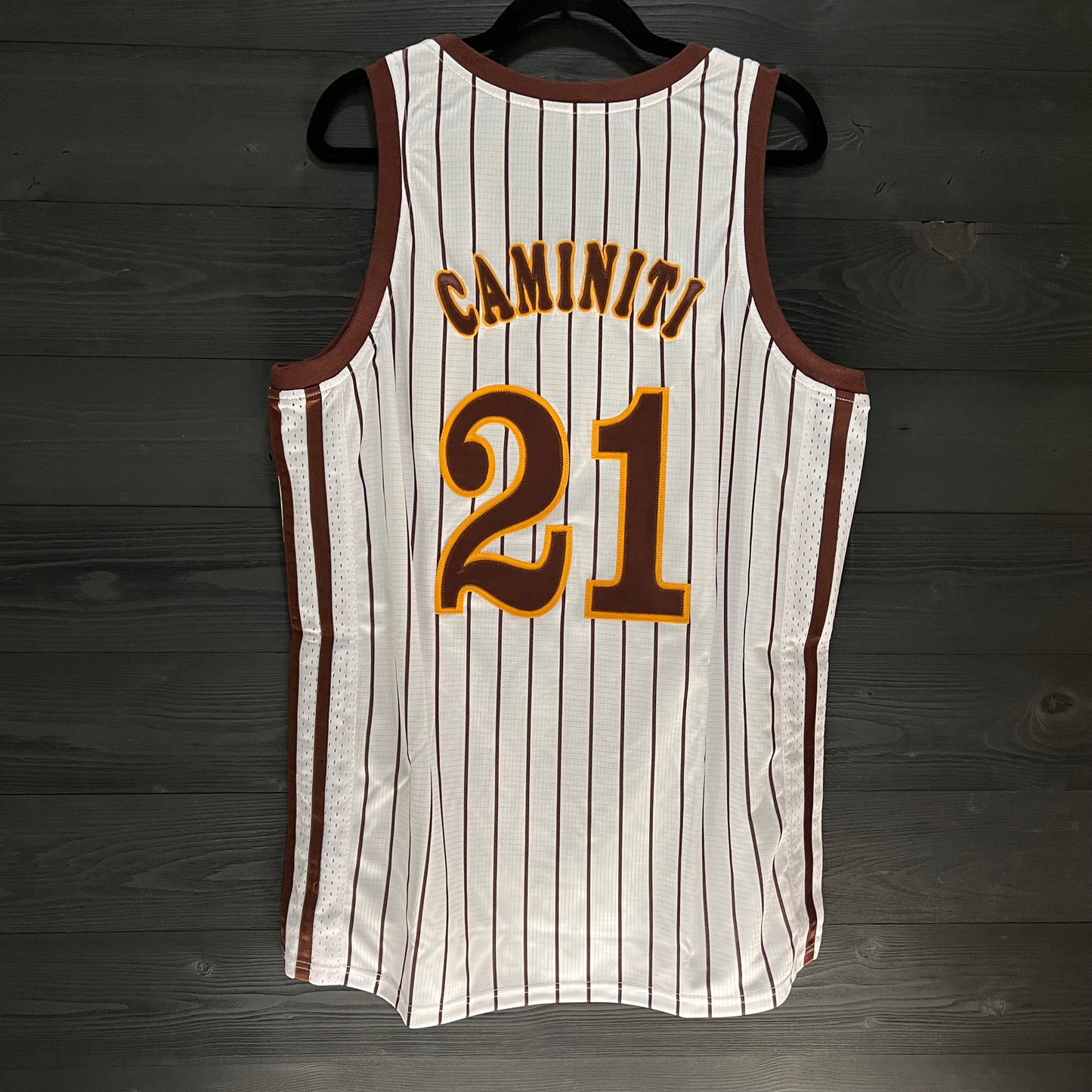 A-010a #21 White Brown Pinstripes AVAIL STOCK