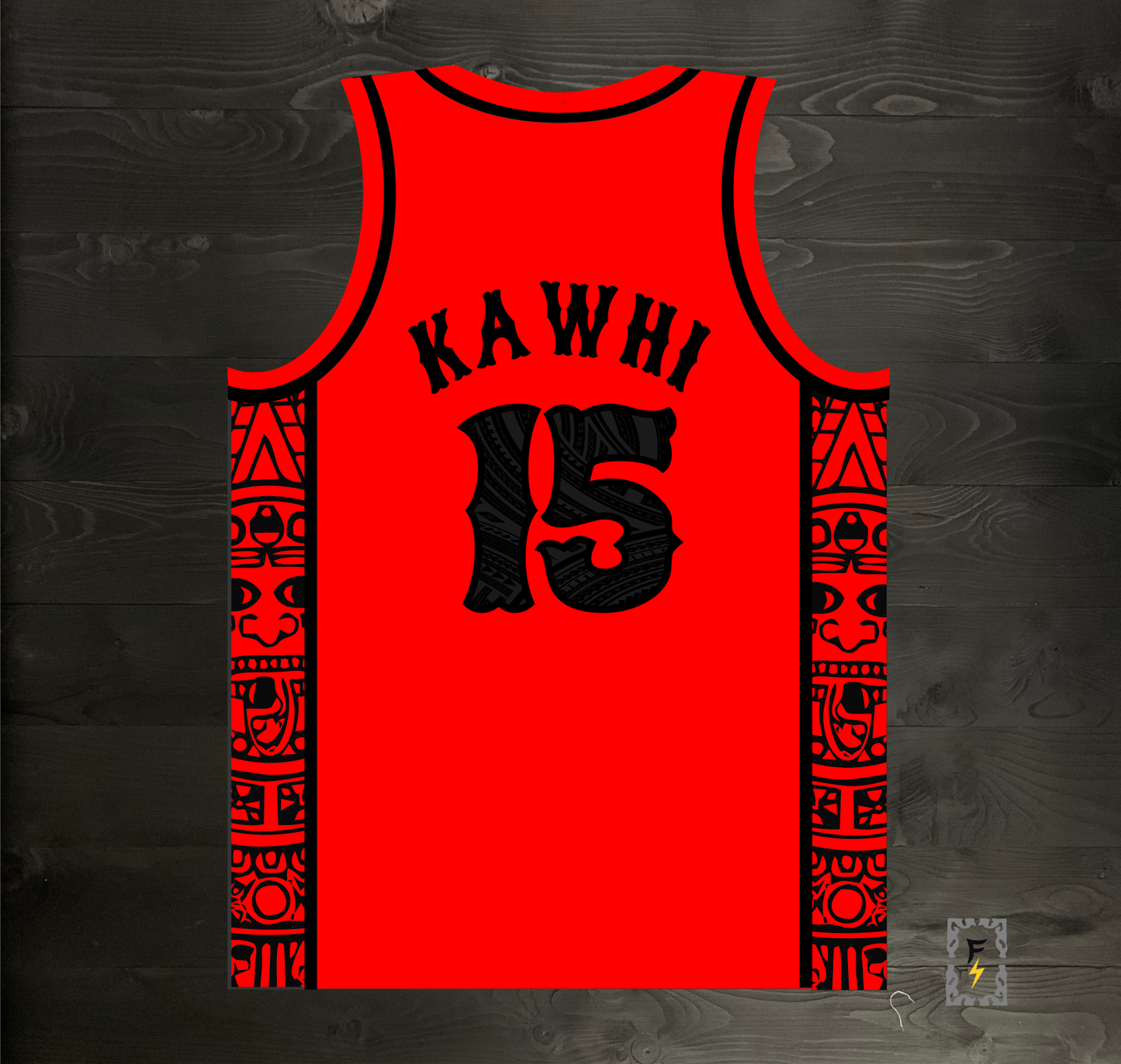 C-012m KAWHI #15 AZTECS Red Hieroglyphics - MADE TO ORDER