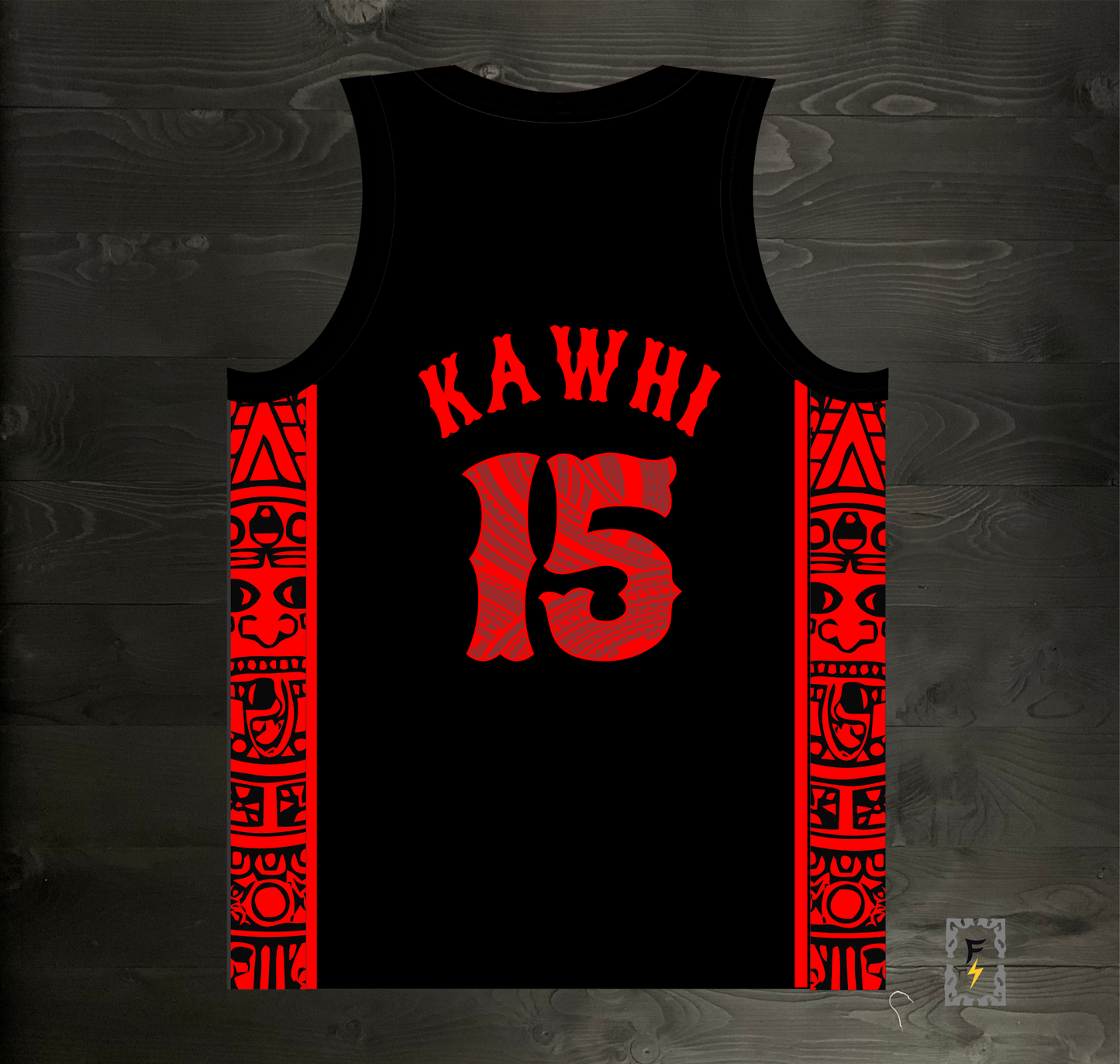 C-013m KAWHI #15 AZTECS Black Hieroglyphics - MADE TO ORDER