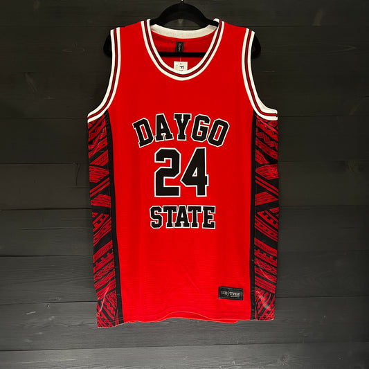 C-007a #24 Daygo State Red Hoops Tribal - AVAILABLE STOCK