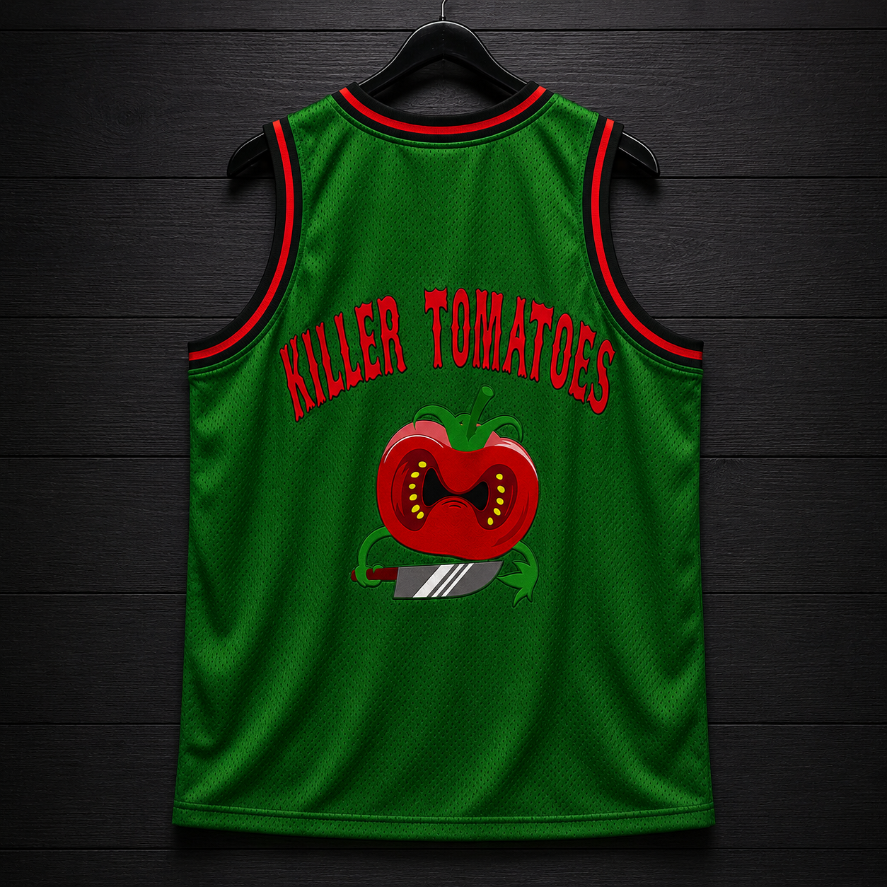 V-103m Attack of the Killer Tomatoes Green Basketball Jersey - PRE-ORDER