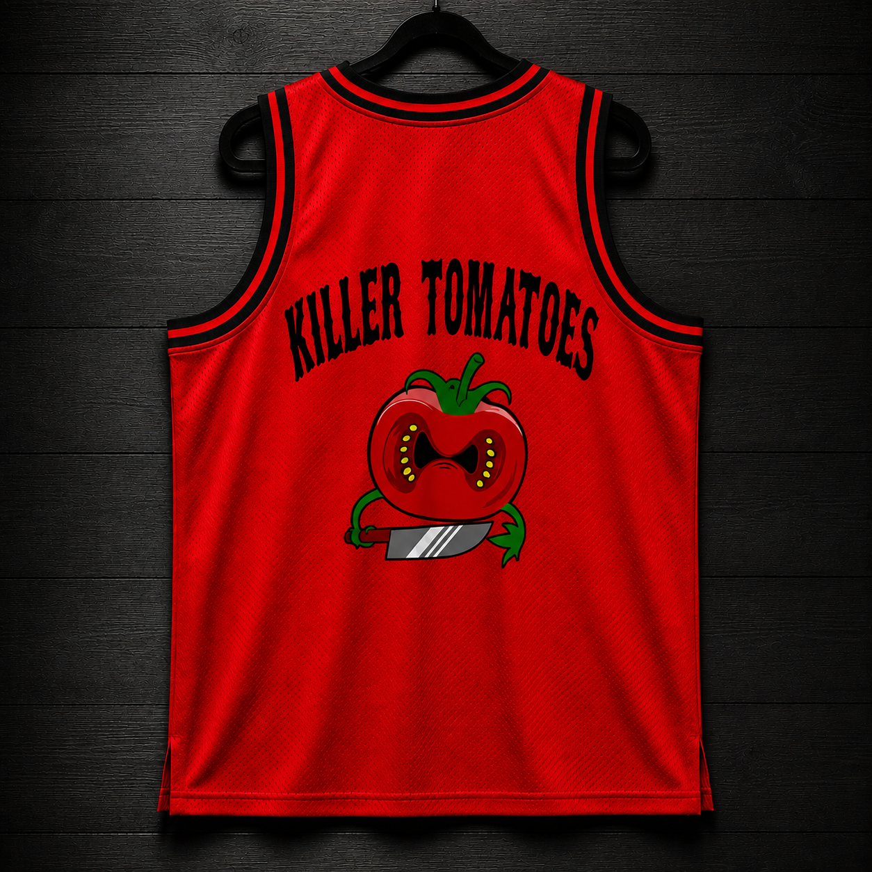V-101m Attack of the Killer Tomatoes Red Basketball Jersey - PRE-ORDER