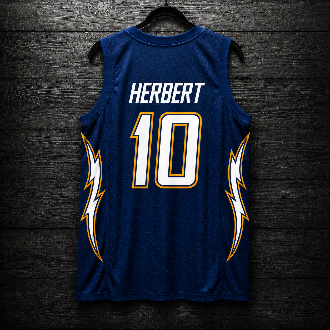 B-031m #10 Navy White Yellow Gold Basketball Jersey - MADE TO ORDER